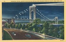 NEW YORK CITY - Riverside Drive, George Washington Bridge, Hudson River at Night picture