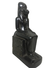 Rare  statue of Sekhmet, in black artificial stone with hieroglyphics ruler picture