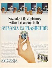 1965 SYLVANIA Blue Dot Flashcube Photography GT&E Vintage Print Ad Advertisement picture