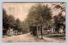 Canton OH-Ohio, N. Cleveland Avenue, Residential Street, Vintage c1909 Postcard picture