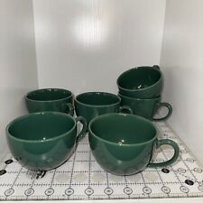 Early Vintage POTTERY BARN COFFEE MUG SET OF 6 Green picture