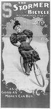 Photo:Stormer Bicycle,woman riding Bicycle,c1896,Storbridge picture