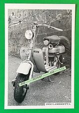 Found 4X6 PHOTO Old 1952 LAMBRETTA Motor Scooter is Like Vespa or Early Cushman picture