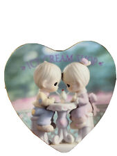 precious momemts “ice cream shop” Small Heart Shaped  plate picture