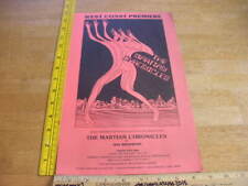 Ray Bradbury 1970s The Martian Chronicles Studio Theatre premier ORIGINAL poster picture