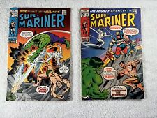 SUB-MARINER #34 & #35 Battle of Hulk, Silver Surfer & Namor 1971 Marvel Comics picture