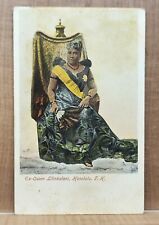 Queen Liliuokalani Hawaiian Royalty Postcard Honolulu Hawaii Throne picture