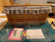 1996 LONGABERGER MOTHER'S DAY VANITY BASKET WITH LID, LINER and PROTECTOR picture