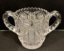 Antique Imperial Glass Ohio Toothpick Holder Hobstar Double Handle picture