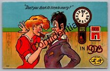 1908 Leap Year Woman w/ Gun Don't You Want To Marry Postcard D302 picture