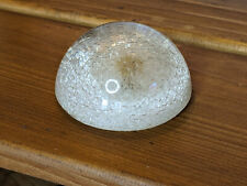 OOAK Vintage MCM Domed Crackled Lucite Dandelion Puff Ball Gift Paperweight picture
