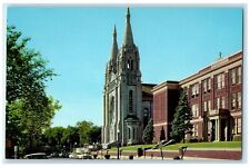 c1960 St. Joseph's Cathedral Exterior Sioux Falls South Dakota Vintage Postcard picture