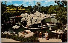 Postcard Vintage Chrome Flooded Mine Silver Dollar City Missouri MO picture