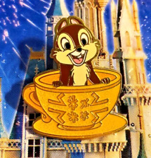 🍵 Chip in Tea Cup Pin: Hong Kong Disney Tea Cup Series Chip & Dale Chipmunk Pin picture