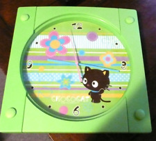 Sanrio Chococat Green Wall Clock 2006 Floral Design Keeps time properly  picture
