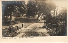 WOOD BRIDGE WINDING ROAD antique real photo postcard rppc HISTORIC SCENE c1910 picture