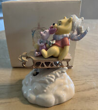 LENOX POOH'S WINTER DASH Musical SLEIGH disney sculpture NEW in BOX MusicBox picture