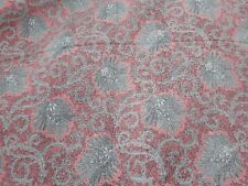 VTG NOS 1940s Dressmaking Cotton Fabric Pink White Floral 2.7m long x 91cm wide picture