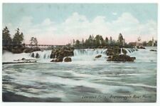  Lewiston Falls Androscoggin River ME Postcard Maine picture