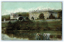 1911 River Front View of Chatsworth House England Antique Posted Postcard picture