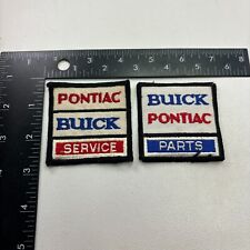 Vintage TWO DIFFERENT PONTIAC BUICK SERVICE PARTS Patch (Car Auto Theme) 44E1 picture