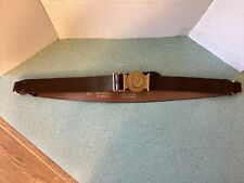 Vintage Boy Scouts Of America Steerhide Leather Belt Be Prepared Brass Buckle 36 picture