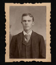 found from ALBUM * CABINET CARD PHOTO  no location MAN wearing suit and tie  picture