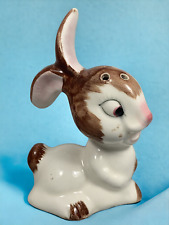 Brown & White Bunny Rabbit Vintage Salt or Pepper Shaker SINGLE ONLY picture