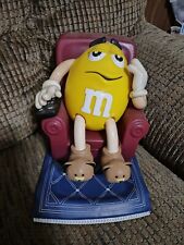 Vintage M&M Candy Dispenser Yellow M&M On Reclining Chair With Remote Clean picture