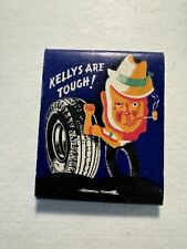KELLY TIRES - Broadway Garage - Butte, Montana / Advertising Matchbook Unstruck picture