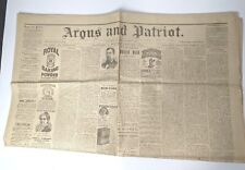 Montpelier Vermont Argus And Patriot Feb 1, 1882  Newspaper Rare picture