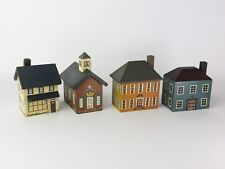 Vintage Miniature Solid Wood Houses / Buildings, Made in Taiwan picture