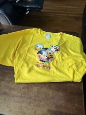 Disney Shopping Men’s Yellow Short Sleeve Shirt Mickey Donald & Goofy 3X picture