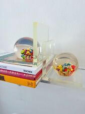 Vintage Mid Century Lucite Orb Bookends picture