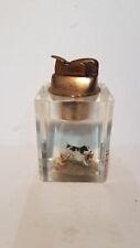 VINTAGE EVANS CLEARFLOAT TABLE LIGHTER WITH A COCKER SPANIEL picture