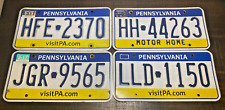 Lot of 4 Pennsylvania License Plates Expired Passenger Vehicles and Motor Home picture