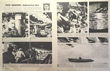 Fred Warder WWII Submarine Ace Illustrated Feature Seawolf 1942 Magazine Print picture