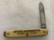 OTTO’S AUTOMOTIVE VINTAGE ADVERTISING POCKET KNIFE, STOWE, PENNSYLVANIA  picture
