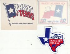 Vintage 1986 TEXAS Sticker / Magnet Lot - Celebrate Texas + Taste of Texas +  picture