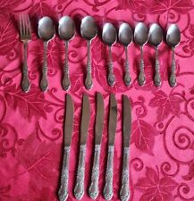 14pc Vintage Northland Stainless Japan Floral Design (415) picture