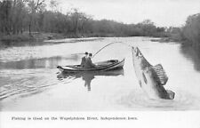 Independence IA~Fishing Good For Men in Suits~Exaggerated Fish~Wapsi River c1910 picture