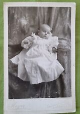 Photograph Cabinet Card 2-Month-Old Baby Boy in a Dress Seattle July 1899 picture