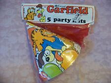 NEW Unopened Vintage Garfield,Odie,Pooky Party Hats,5 Hats,1980s,NOS picture