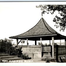 c1940s Hot Springs, MT Fountain Shelter RPPC Real Photo Postcard J.W. Meiers A68 picture