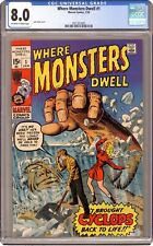Where Monsters Dwell #1 CGC 8.0 1970 3921323005 picture