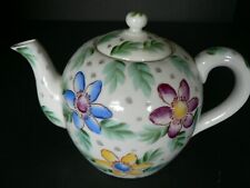 VINTAGE OCCUPIED JAPAN WATER LILY TEAPOT WITH GRAY SPECKS picture