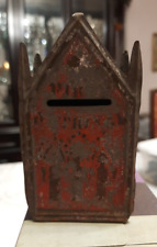 Antique Still Bank, Fire Station (see Printed Letters) picture