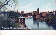 PAWTUCKET RI - Looking From Division Street Bridge Postcard - udb (pre 1908) picture