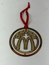 Vintage McDonalds Etched Brass Christmas Ornament picture