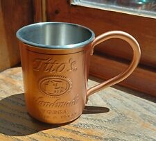 NEW in Box TITO'S VODKA Copper Moscow Mule Mugs Cups  picture